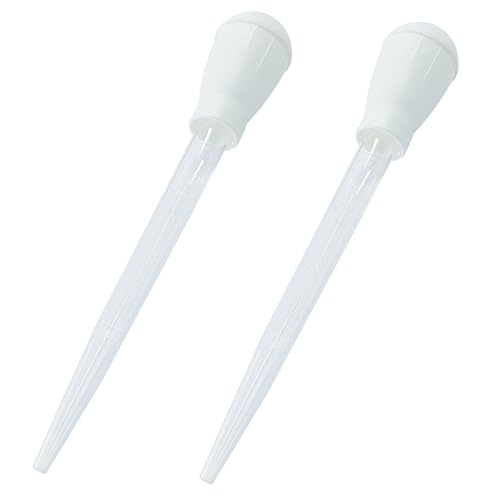 Murtenze 2 Pack Manual Fish Tank Water Changer Aquarium Dropper, White Clean Pipette Dropper Waste Remover, Mini Gravel Cleaning Straw for Aquarium Cleaning/Aquarium Owners - color: White