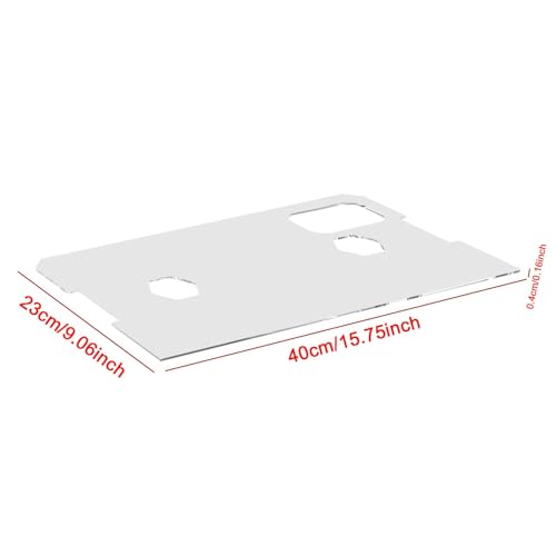 Tank Cover Tank Lid Transparent for Aquariums Without Center Aquarium Top Cover with Feed Holes, 400x230x4mm - color: 400x230x4mm