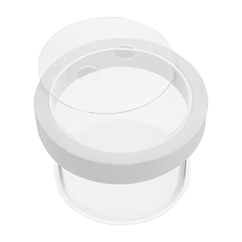 Mipcase Floating Aquarium Breeding Box Fish Tank Hatchery Openable Cover Easy Removal and Floating Design for Isolating Small Fish and Eggs - color: White