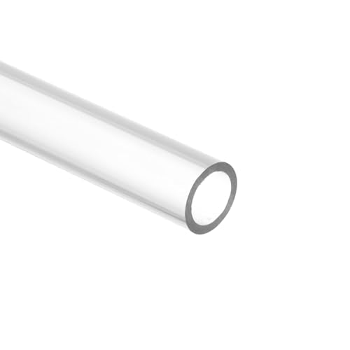 uxcell Clear Rigid Tubing 10mm(0.39") ID x 14mm(0.55") OD x 1Ft Length Round Plastic Polycarbonate Tube - size: 10mmx14mm