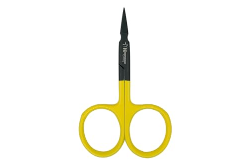 Kingfisher Fly Tying Arrow Scissor, 3.5 Inch, Straight - color: Yellow
