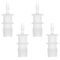 4pcs Plastic Hose Barb Fitting 1/2" to 5/32" Barbed Splicer Mender Joint Adapter Aquarium Clear - size: 1/2"-5/32"