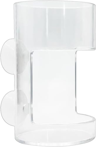 Clear Betta Fish Feeder - Fish Feeding Tube, Shrimp Feeding Dish, Betta Feeders with Suction Cup, Transparent Aquarium Feeders Bird Feeder, Fishs Tank Accessories