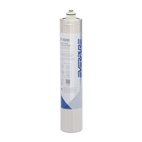 Pentair Everpure EF-6000 Quick-Change Filter Cartridge, EV985550, for Use in Everpure EF-6000 Full Flow Drinking Water System, 6,000 Gallon Capacity, 0.5 Micron - size: 6,000 Gallon, style: Cartridge