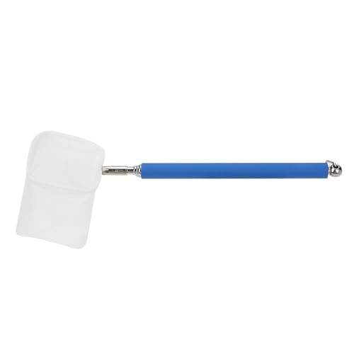 20-57.5cm Stainless Steel Adjustable Aquarium Fish Shrimp Net with Wall Hook Expandable Fishing Net for Tank Cleaning and Hexapod Catching - style: Blue Square Net
