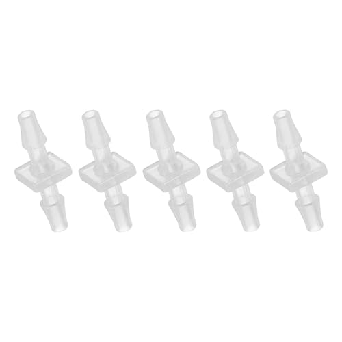 MECCANIXITY 5pcs Plastic Hose Barb Fitting, 1/8" Barbed Hose Pipe Fitting Splicer Mender Joint Adapter for Water Liquid Fuel Line Tube, Clear - color: Clear, size: 1/8 Inch