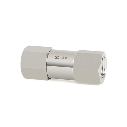 ChillWaves 304 Stainless Steel In-Line Split Check Valve 1" NPT Female Thread, One-Way Non-return Check Valve for Backflow Prevention(1-PACK) - size: 1" FNPT, style: Split Check Valve