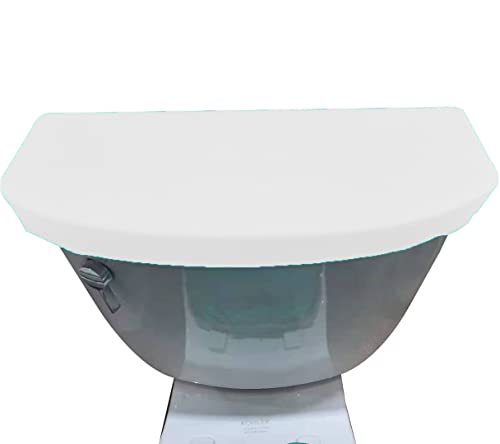 Madeals Velvet Toilet Tank Cover Soft and Absorbent, Comfortable Bathroom Toilet Tank Lid to Fit Different Sizes of Toilet Tank White - color: White
