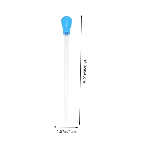GANAZONO Fish Dropper Feeder Pipette Cleaner Whisky Pipette Water Dropper Fish Net Aquarium Fish Tank Cleaning Pipette Fish Tank Water Cleaner Pipette for Fish Tank Aquarium Pipette Blue - size: 43.00X4.00X4.00CM