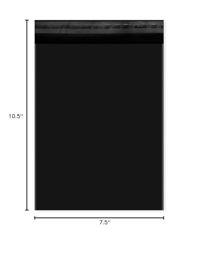 KKBESTPACK 7.5X10.5 100 PCS Poly Mailers Shipping Bags for Small Business – Self Sealing Package Envelopes (Pack of 2) - color: Black, size: 7.5" x 10.5"