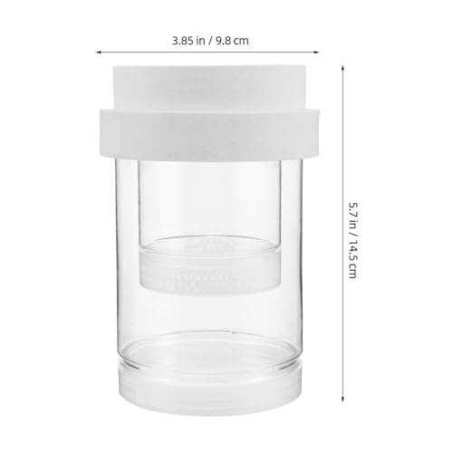 Hemobllo Floating Aquarium Fish Breeding Isolation Box with Fine and Coarse Mesh Nets, Hatchery Incubator for Guppy and Betta Fry Nursery, White Small and Medium Size Set for Fish Tank