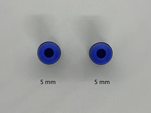 zjxed 5mm OD x 5mm OD Pneumatic quick Connector Push to Connect fittings Straight pneumatic push to connect fitting (Pack of 10) - size: 5mm-5mm