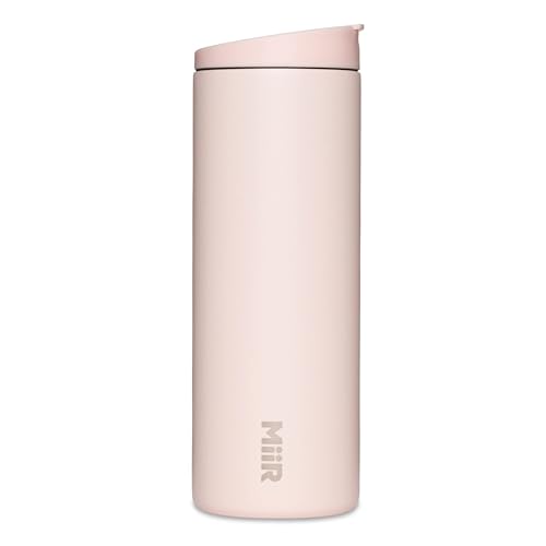 MiiR Flip Traveler 16oz | Double-Wall Vacuum Insulated with Flip Lid, BPA-Free Stainless Steel Construction, Insulated Tumbler for Hot or Cold Drinks - color: Thousand Hills Pink, size: 16 Ounces