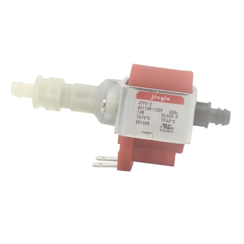 jiayin JYPC-2 Electromagnetic Solenoid Water Pump AC 110V - 120V 60Hz 16W 1.5Bar 500cc/min Plastic Carpet Cleaner for Electric Iron, Steam Mop, Garment Steamer, Coffee Machine
