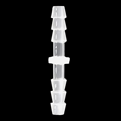 Plastic Hose Barb Fitting 3/16" x 3/16" Pipe Connectors Joint Splicer Mender Adapter Union for Aquarium Household Adapters Fuel Gas Liquid Air (Pack of 10) - size: 3/16 Inch-10pcs