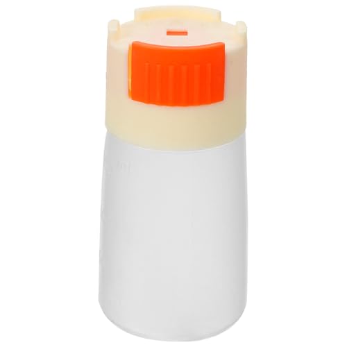 Cabilock Large-Capacity Fish Feeder Bottle for Aquariums Moisture-Proof Fish Food Storage Container Precise Manual Feeding Tool and Turtle Habitats Beige