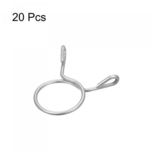 uxcell Fuel Line Hose Clips, 20pcs 13mm ID Fit 14.5-15mm OD Hose 304 Stainless Steel Water Pipe Air Tubing Spring Hose Clamps for Motorcycle Scooter - size: 13mm