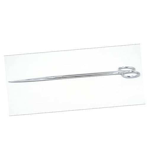 25CM Stainless Steel Aquarium Scissors Long Handle Straight Trimming Shears for Aquatic Plants Mirror Polished Suitable for Freshwater and Saltwater Use
