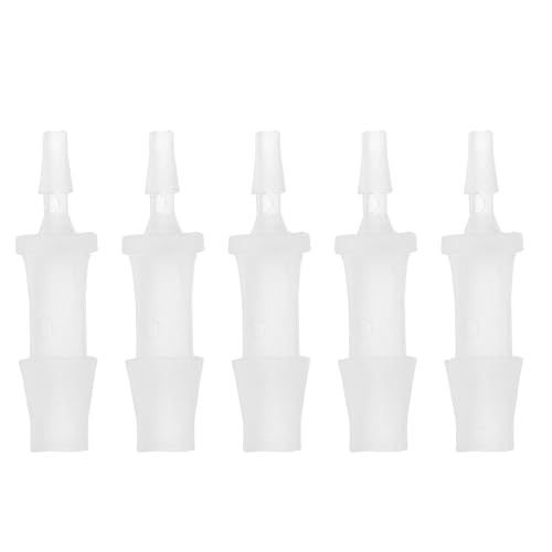 5 Pcs Aquarium Plastic Hose Barb Fitting 3/32" to 7/32" Hose ID Connectors Clear Plastic - size: 3/32"-7/32"