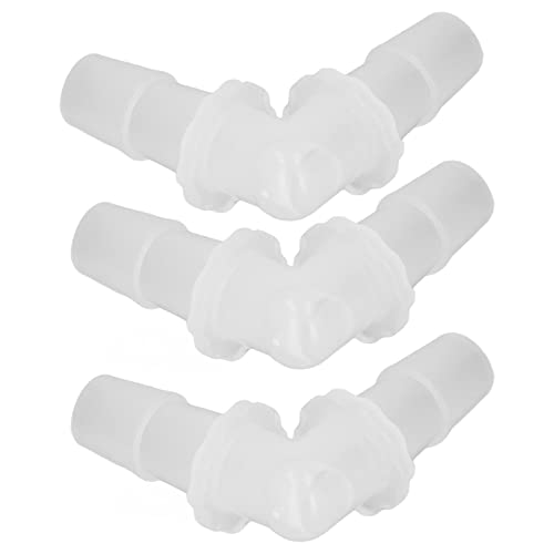 12Pcs Premium Plastic Hose Barb Fittings Elbow Connector Right Angle Barbed Splicer Adapter for Aquarium Lab Tubing Durable PP Material (11.1mm) - size: 11.1mm