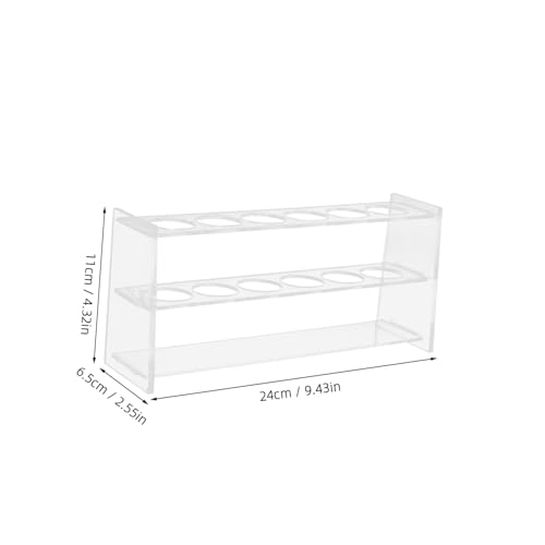 Veemoon 6holes Test Tube Rack Acrylic Organizer for Test Tubes Lab Storage Lightweight and Compact Design for Easy Carrying and Organization