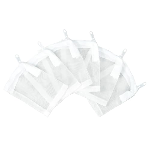 AQUANEAT Aquarium Filter Media Bags 6pcs Fish Tank Extra Fine 100 Micron Mesh Bags with Plastic Zipper for Activated Carbon (3” x 4”) - size: 3” x 4”