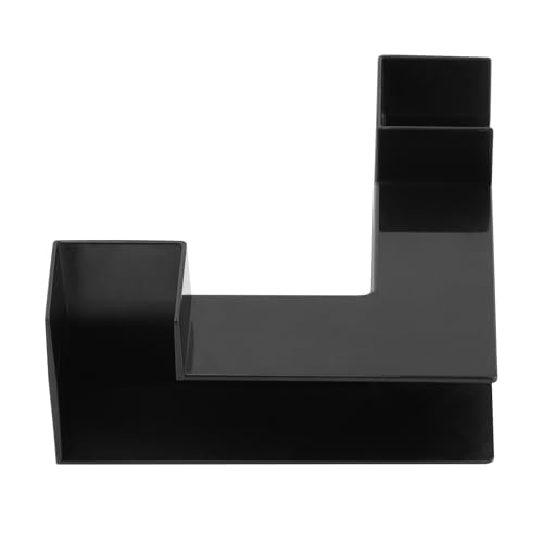 NINEFOX Aquarium Tunnel Cave Hideout, Undergravel Viewing Tunnel for Fish and Shrimp, Dual Entrance Corner Decor, ABS, 4.92 x 4.92 x 2.24 in, Black, 1 Pack