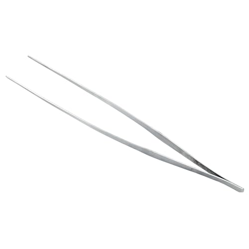 15 Inch Stainless Steel Tweezers, Reptile Feeding Tongs, Non-Slip Long Straight Tweezers Tongs Tool with Precision Serrated Tips for Aquarium, Garden, Kitchen, Industrial work, Laboratory