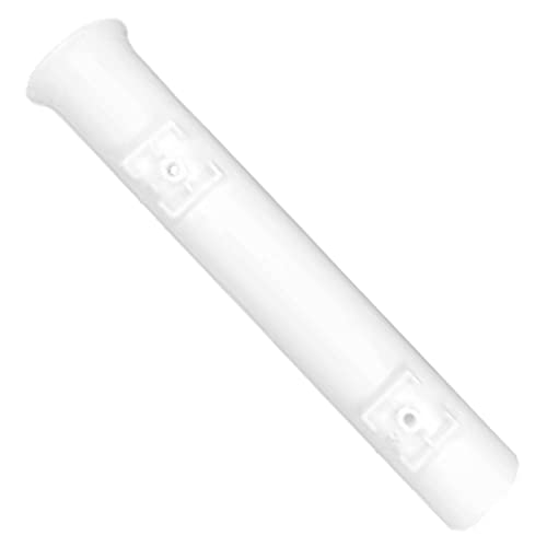 ISURE MARINE Fishing Rod Holder Bracket Wall Mounted Boat Side Mount Tool Holder Tube Links with Screws 2/3/4/6 Pole Tube (White/Black) - color: 4-Pole White