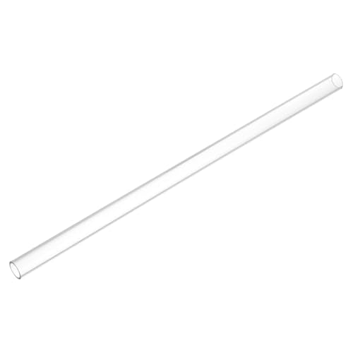 uxcell Clear Rigid Tubing 11mm(0.43") ID x 14mm(0.55") OD x 1Ft Length Round Plastic Polycarbonate Tube - size: 11mmx14mm