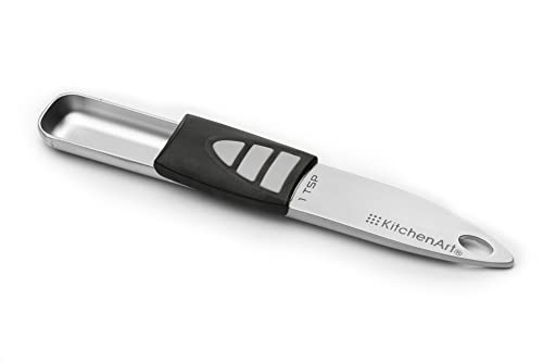 KitchenArt Pro Adjust-A-Teaspoon, Stainless Steel Measuring Spoon, Silver - size: Teaspoon
