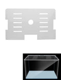 Universal Clear Acrylic Aquarium Lid with Anti-Escape Net & Feeding Door - 25x16cm (9.8x6.3in) Fish Tank Cover - Prevents Fish Jumping & Deters Cats