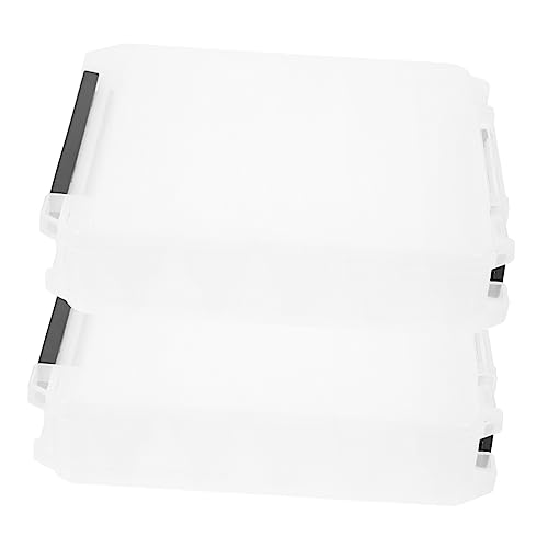Happyyami 2pcs Fishing Lure Kit Tackle Boxes Storage for Hooks Lures Gear Compact Fishing Tackle Case - color: White