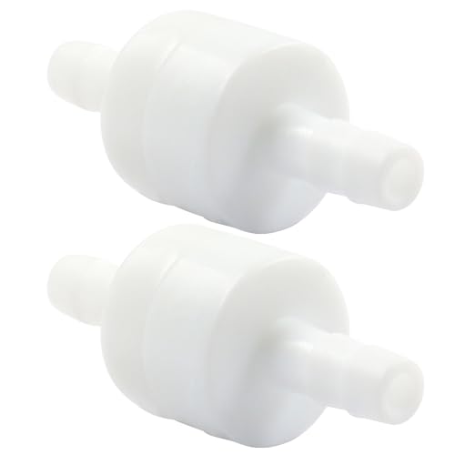2pcs One Way Check Valve - 1/4" Inline Non-Return with Ozone Resistance PVDF Plastic Check Valve for Air, Water, Gas & Fuel Oil - size: 1/4 Inch