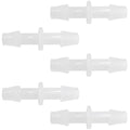 Plastic Hose Barb Fitting 1/4" x 1/4" Pipe Connectors Joint Splicer Mender Adapter Union for Aquarium Household Adapters Fuel Gas Liquid Air (Pack of 5) - size: 1/4 Inch-5pcs