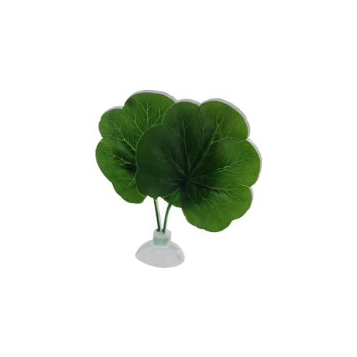 Plastic Leaf Plant for Freshwater or Fish Tanks, Betta Hammock Bed Leaf Artificial Silk Plants Aquarium Pad Artificial Fish Tank Rest Spawning Bed with Suction Cup Aquarium Fish Tank Plant Leaves