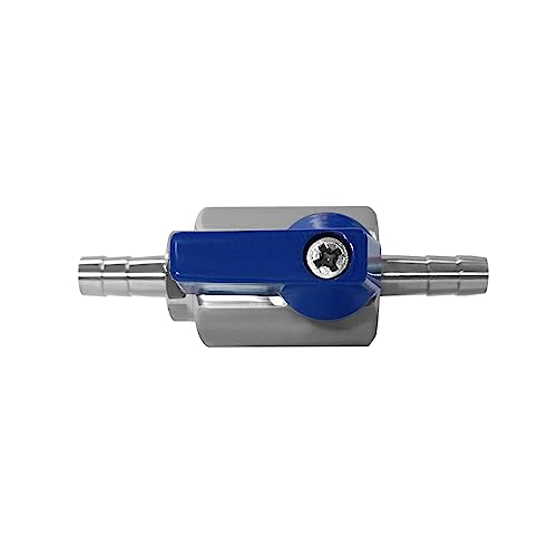 Beduan 1/4” Hose ID Barb Ball Valve 304 Stainless Steel Mini Shut Off Valve for Water Gas Fuel Drip Irrigation and Aquariums - size: 1/4" Hose Barb