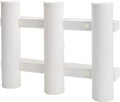 Berkley Tube Rod Rack, Tube Holder for 3 Rods or Combos, Corrosion Proof Durable Polyurethane Frame, Conveniently Save Space and Store Rods Securely and Safely - style: White Tube Rod Rack