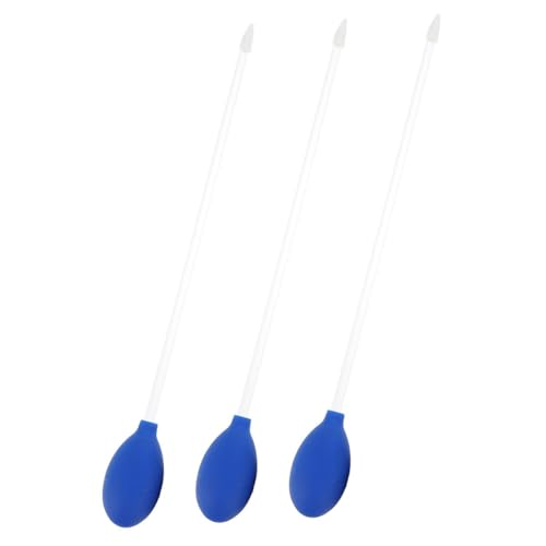 Hemoton 3pcs Aquarium Gravel Vacuum Cleaner Manual Water Changing Tool 35cm Blue Fish Tank Siphon Tube for Household Aquarium Cleaning and Substrate Maintenance