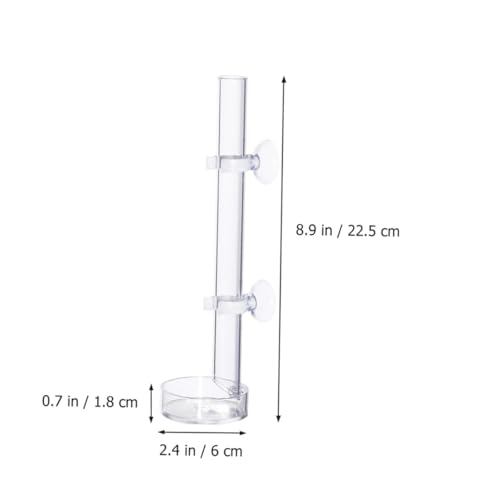 Feeder Aquarium Tank 1 Set of Shrimp with Dish, Acrylic Clear Shrimp Aquarium Fish Tank Feeder Dish Bowls for Crystal Shrimp Tropical Fish Auto Glass