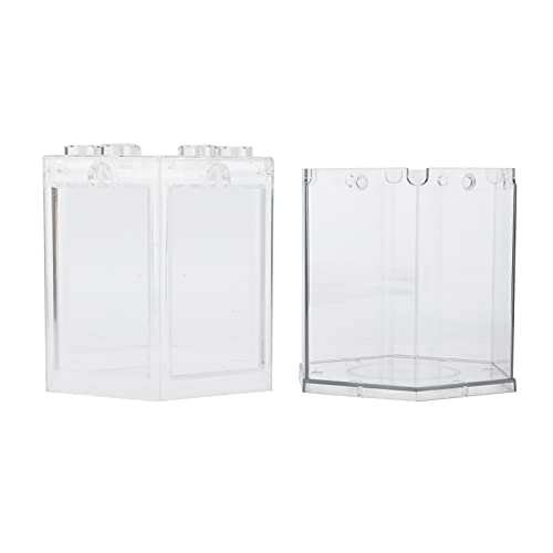 Fish Clear Goldfish with Light Desktop Small Fish for Betta Fish, Shrimp, Goldfish(Transparent)