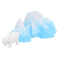 UKCOCO 3pcs Realistic Mountain Aquarium Decor Arctic Iceberg Decorations with Polar Bear Figurine Fish Tank Model Versatile Underwater Landscape Design