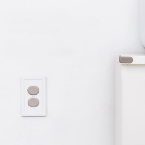 Ubbi Safety Bundle, Safeguarding and Baby Proofing Set, Includes 36 Outlet Covers, 16 Table Corner Protectors and 2 Pinch Guards, Child Safety Kit, Taupe - size: One Size, style: Taupe Safety Bundle