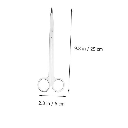 BESPORTBLE Mirror Cutting Scissors Stainless Steel Aquatic Plant Tongs Fish Tank Plant Scissors for Aquarium Maintenance