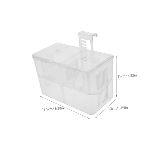 GALPADA Fish Tank Incubator Box Transparent Hatching Divider for Betta and Tropical Fish Portable Nursery Breeding Box Easy Installation and Safe Design