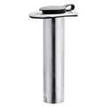 Polished Fishing Rod Holder Flush Mount, Stainless Steel 90 Degree Flush Mount Fishing Rod Holder for Boat, 0 Degree Fishing Pole Holder with Rubber Cap, PVC Liner & Gasket