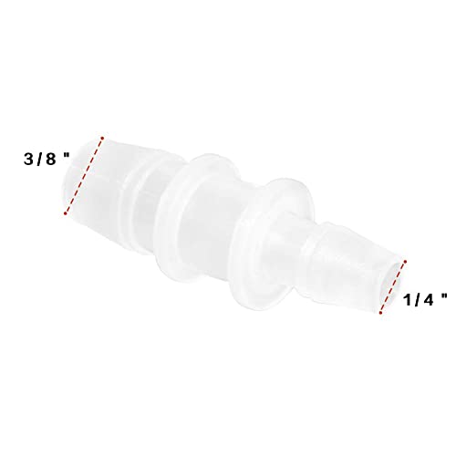 Plastic Hose Barb Reducer Pipe Fittings, 3/8" to 1/4" Hose ID Connectors Joint Splicer Mender Adapter Union Boat Water Air Aquarium O2 Fuel (Pack of 3) - size: 3/8"-1/4", style: 3