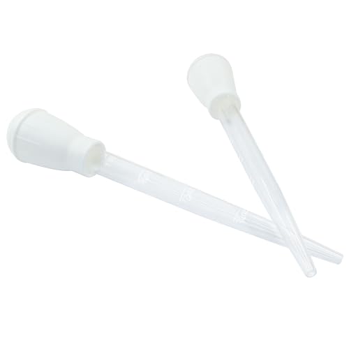 Murtenze 2 Pack Manual Fish Tank Water Changer Aquarium Dropper, White Clean Pipette Dropper Waste Remover, Mini Gravel Cleaning Straw for Aquarium Cleaning/Aquarium Owners - color: White