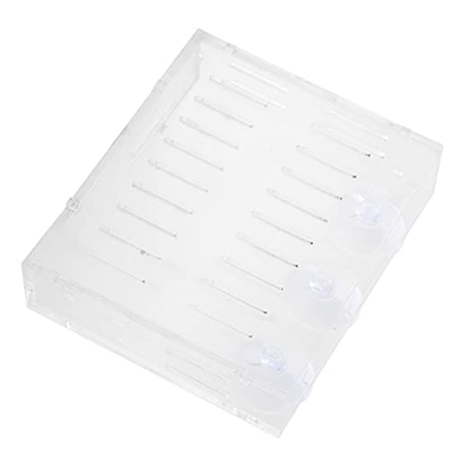 Aquarium Plant Grass Cup Transparent Water Plant Growing Holder, Acrylic Fish Water Plants Planter Grass Container with Suction Cups, Decorative Aquarium Plant Grass Cup