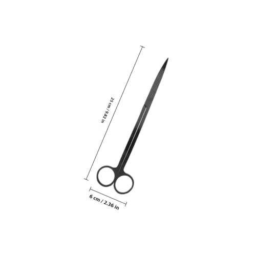 Angoily Aquatic Scissors Plant Clean Aquarium Aquascaping Tools Fish Tank Tools Black Stainless Steel